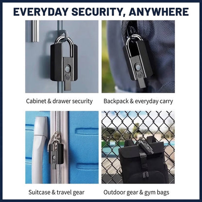 Smart Bluetooth padlock with fingerprint and app control, IP67 waterproof