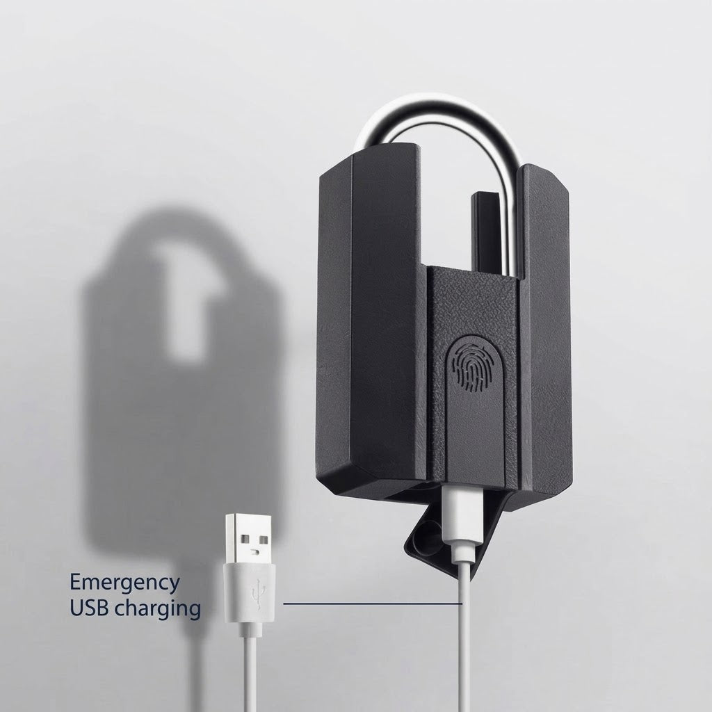 Smart Bluetooth padlock with fingerprint and app control, IP67 waterproof