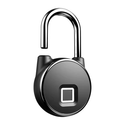 Smart fingerprint padlock with Bluetooth app control and weatherproof design