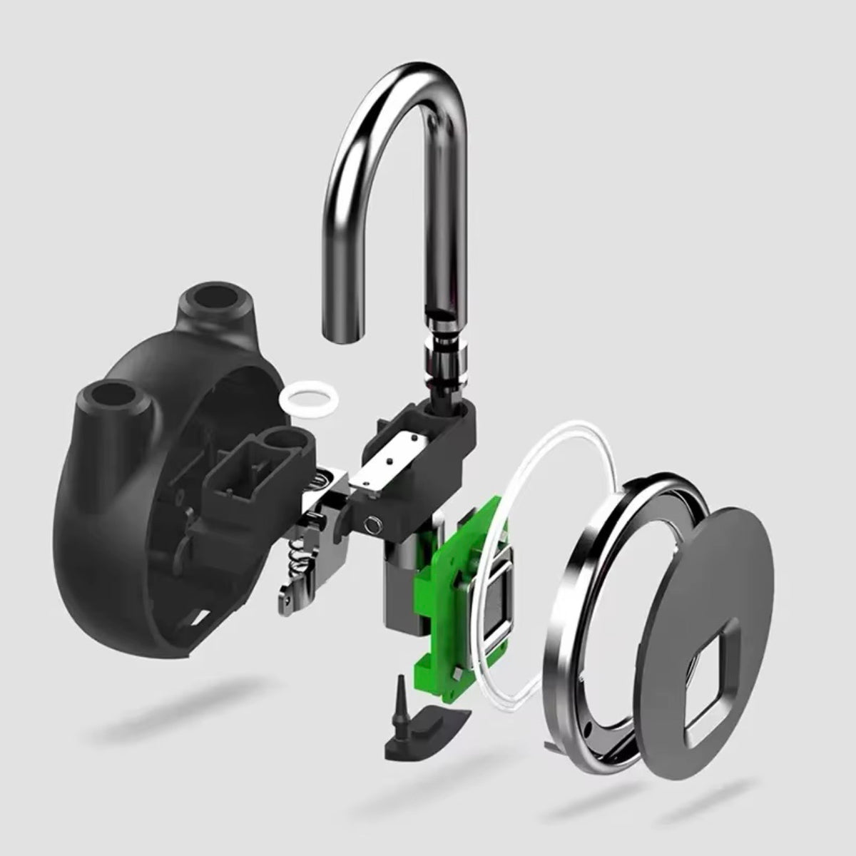 Smart fingerprint padlock with Bluetooth app control and weatherproof design