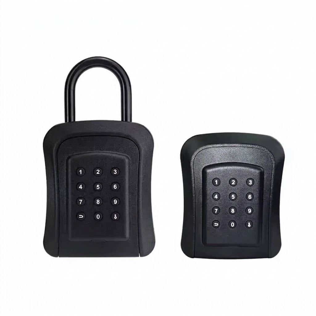 Smart outdoor key safe with weatherproof design, app and password control