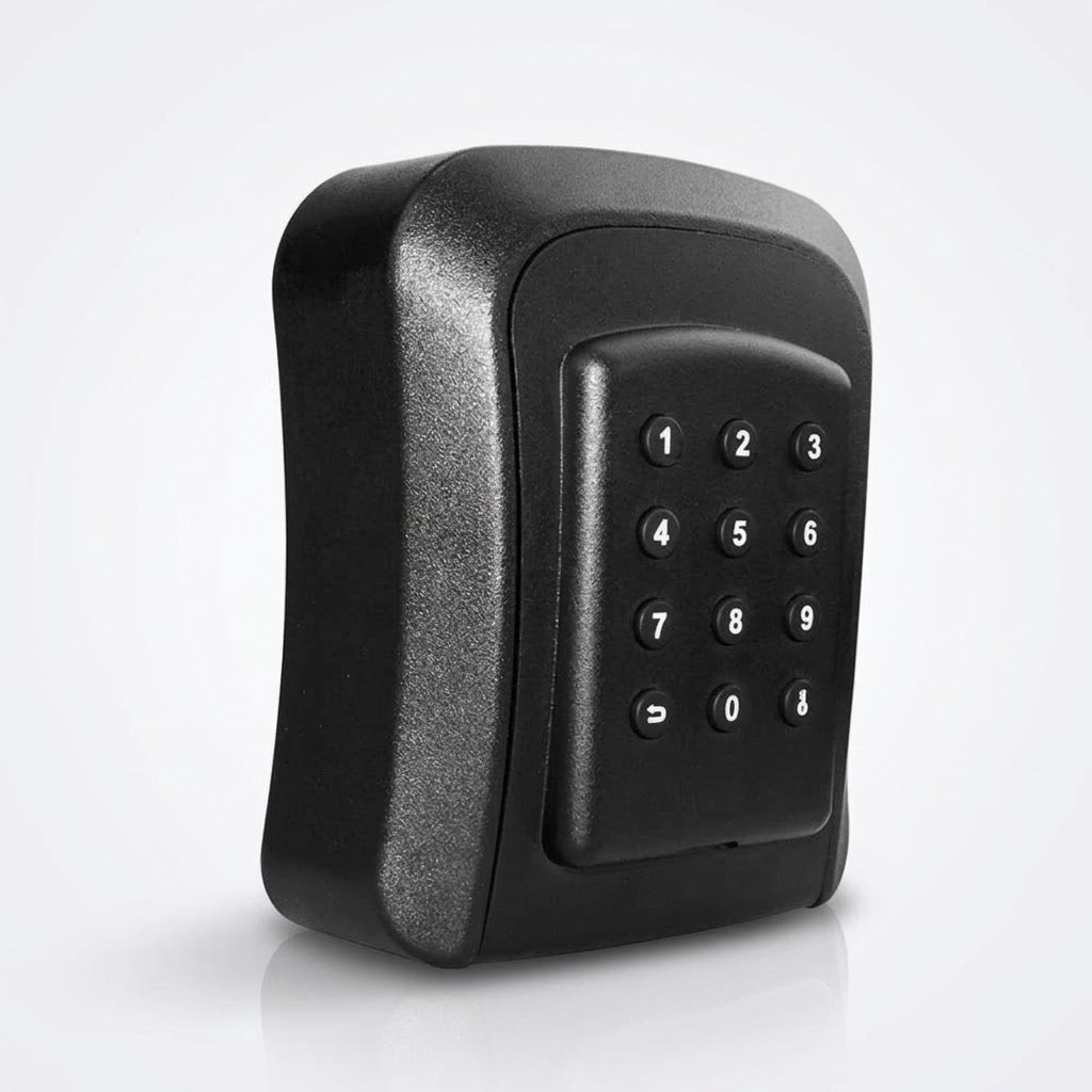 Smart outdoor key safe with weatherproof design, app and password control