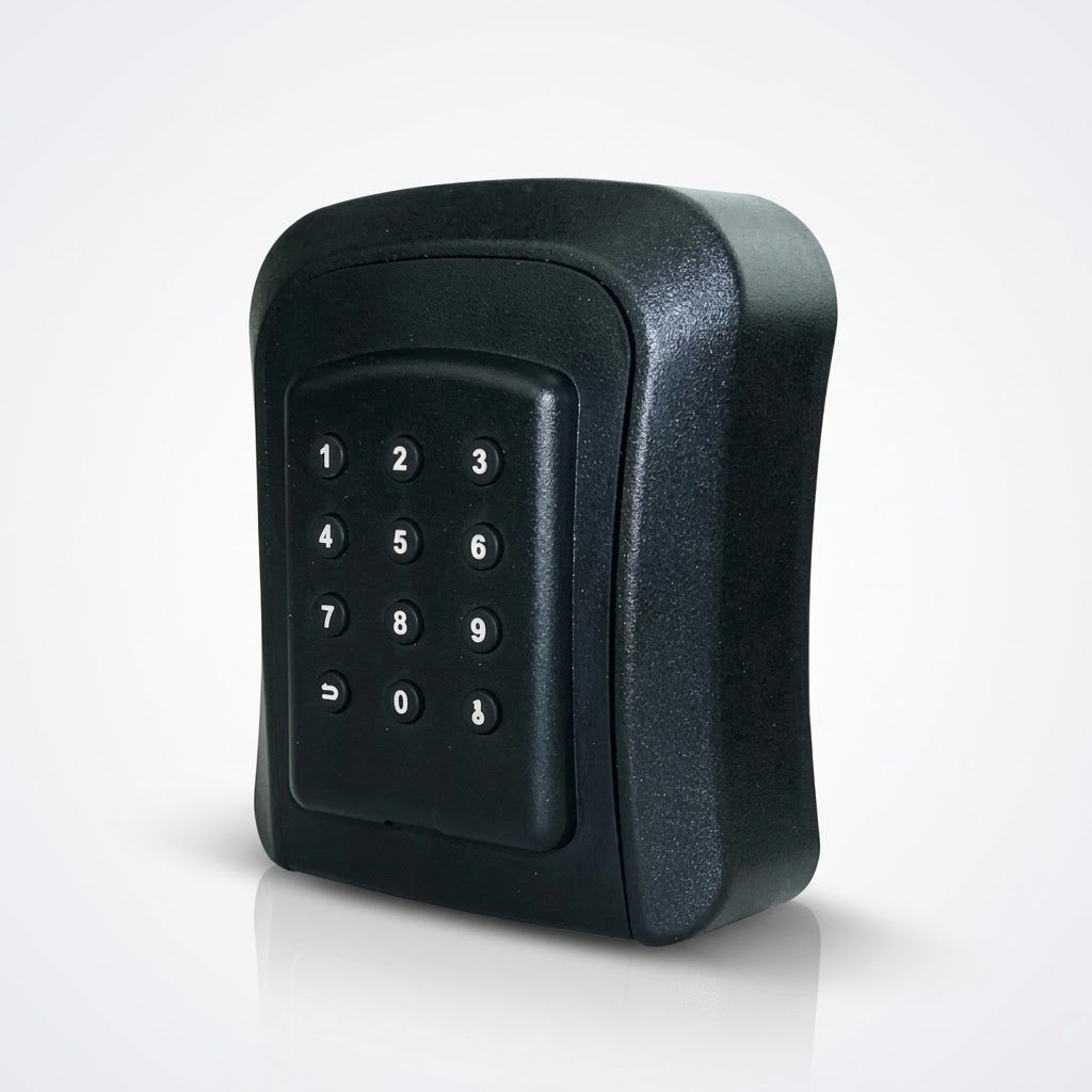 Smart outdoor key safe with weatherproof design, app and password control