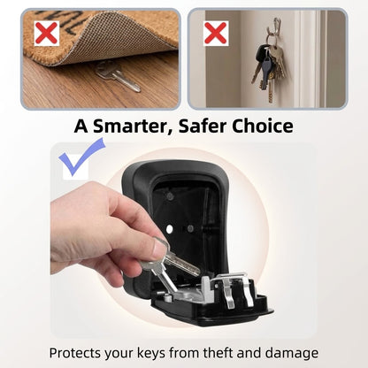 Smart outdoor key safe with weatherproof design, app and password control