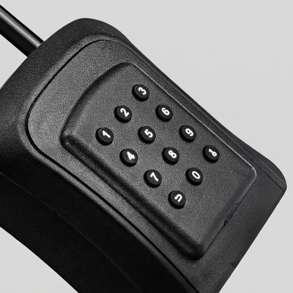 Smart outdoor key safe with weatherproof design, app and password control