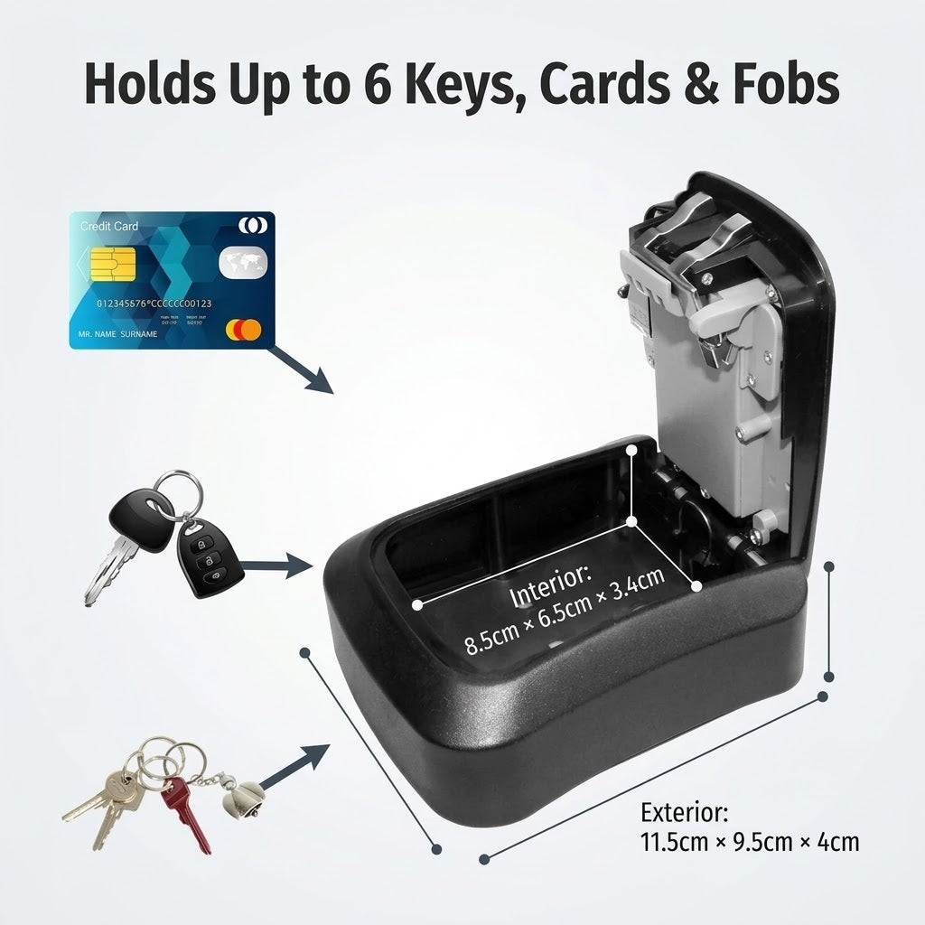 Smart outdoor key safe with weatherproof design, app and password control