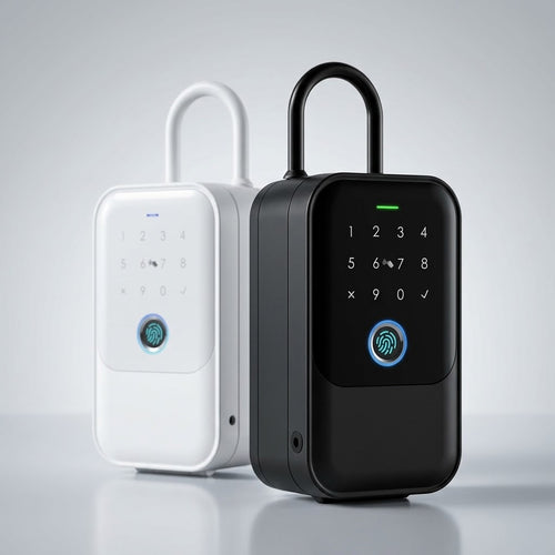 Smart Wi-Fi lockbox with fingerprint, card, app and key access