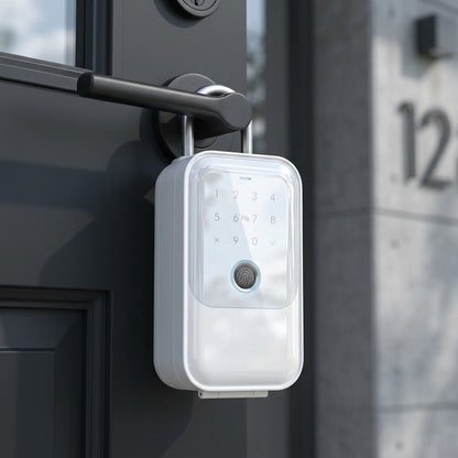 Smart Wi-Fi lockbox with fingerprint, card, app and key access