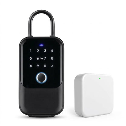 Smart Wi-Fi lockbox with fingerprint, card, app and key access