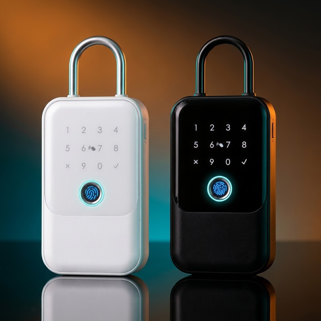 Smart Wi-Fi lockbox with fingerprint, card, app and key access