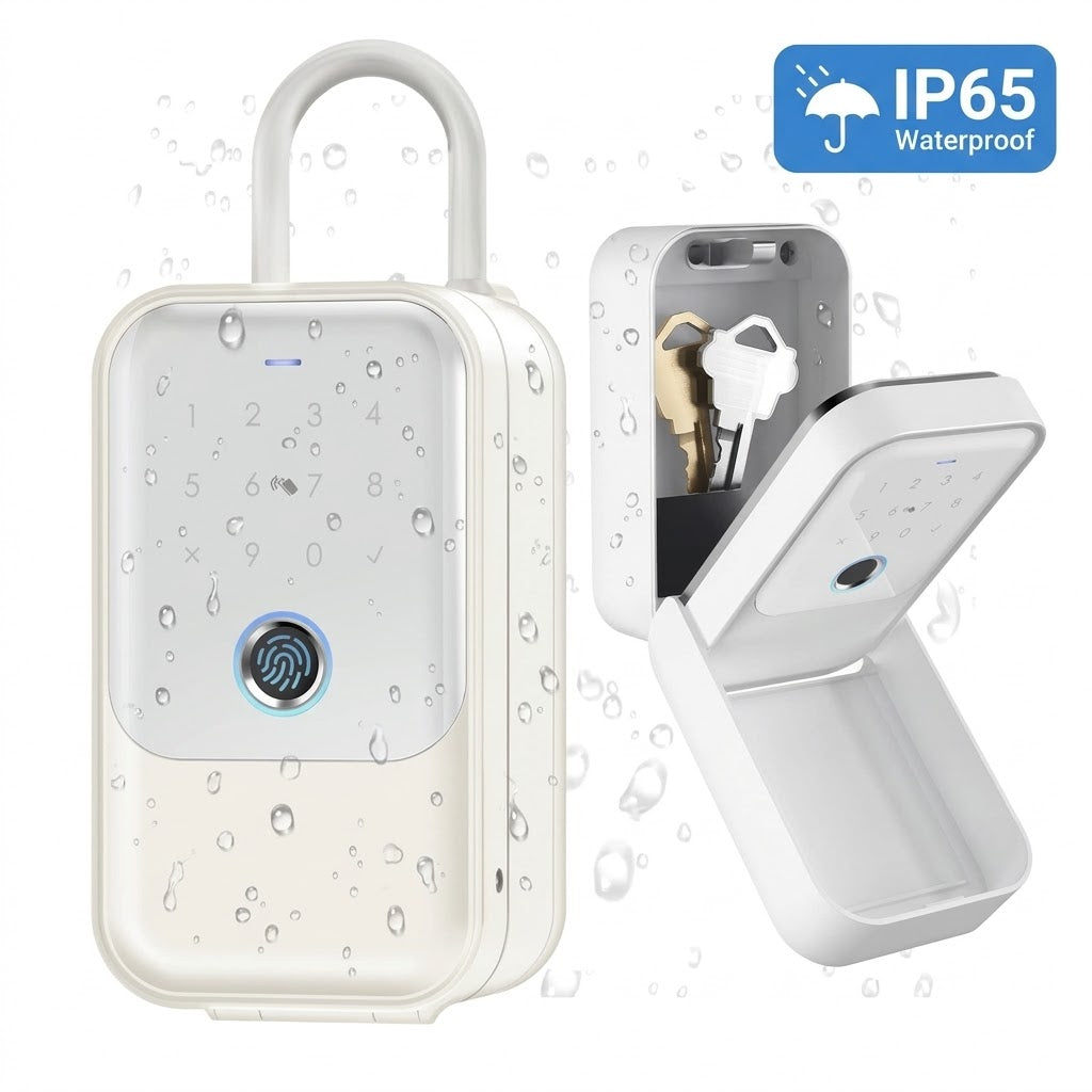 Smart Wi-Fi lockbox with fingerprint, card, app and key access